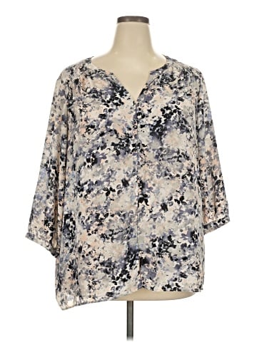 Rose + Olive 3/4 Sleeve Blouse (view 1)