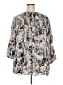 Rose + Olive 100% Polyester Silver 3/4 Sleeve Blouse Size 2X - photo 2