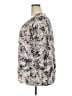 Rose + Olive 100% Polyester Silver 3/4 Sleeve Blouse Size 2X - photo 5