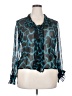 Carlisle Animal Print Teal 3/4 Sleeve Blouse Size 18 - photo 1