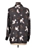 Banana Republic 100% Polyester Floral Gray Long Sleeve Blouse Size Lg Petite - photo 2
