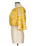 BCBGeneration 100% Polyester Yellow 3/4 Sleeve Blouse Size L - photo 5