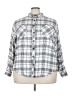 Maurices Plaid Gray 3/4 Sleeve Button-Down Shirt Size 2X - photo 1