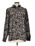 Ellen Tracy 100% Polyester Animal Print Brown Long Sleeve Blouse Size L - photo 1