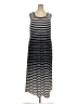 Connected Apparel Stripes Black Casual Dress Size 24W - photo 1