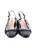 J.Crew 100% Leather Color Block Blue Heels Size 8 1/2 - photo 2