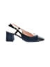 J.Crew 100% Leather Color Block Blue Heels Size 8 1/2 - photo 1