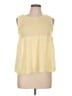 Francesca's 100% Polyester Yellow Sleeveless Top Size L - photo 1