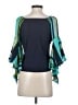 Tiny Teal 3/4 Sleeve Blouse Size S - photo 2