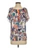 Milly 100% Polyester Ivory Short Sleeve Blouse Size S - photo 1
