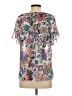 Milly 100% Polyester Ivory Short Sleeve Blouse Size S - photo 2