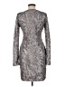 BCBGMAXAZRIA Metallic Silver Cocktail Dress Size M - photo 2