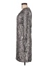 BCBGMAXAZRIA Metallic Silver Cocktail Dress Size M - photo 5