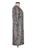 BCBGMAXAZRIA Metallic Silver Cocktail Dress Size M - photo 4