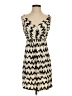 5/48 Chevron-herringbone Ivory Cocktail Dress Size S - photo 1
