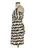 5/48 Chevron-herringbone Ivory Cocktail Dress Size S - photo 5