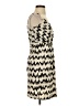 5/48 Chevron-herringbone Ivory Cocktail Dress Size S - photo 4