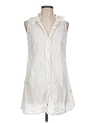 Blue Bird Sleeveless Button-Down Shirt (view 1)