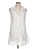 Blue Bird 100% Cotton Ivory Sleeveless Button-Down Shirt Size L - photo 1