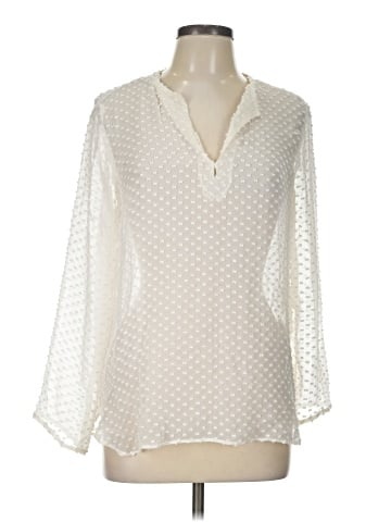 Zara Basic Long Sleeve Blouse (view 1)