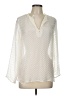 Zara Basic Polka Dots Ivory Long Sleeve Blouse Size L - photo 1