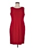 Kasper Solid Red Cocktail Dress Size 8 (petite) - photo 1