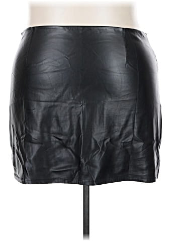 Good American Faux Leather Skirt (view 2)