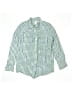 Gymboree 100% Cotton Checkered-gingham Green Long Sleeve Button-Down Shirt Size 10 - 12 - photo 1