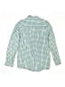 Gymboree 100% Cotton Checkered-gingham Green Long Sleeve Button-Down Shirt Size 10 - 12 - photo 2