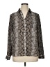 The Limited 100% Polyester Paisley Gray Long Sleeve Blouse Size XL - photo 1