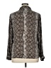 The Limited 100% Polyester Paisley Gray Long Sleeve Blouse Size XL - photo 2