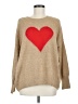 Vince Camuto Hearts Tan Pullover Sweater Size M - photo 1