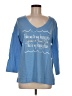 Caribbean Joe Blue 3/4 Sleeve Top Size M - photo 1