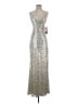 Emerald Sundae Metallic Silver Cocktail Dress Size S - photo 1