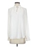 H&M 100% Polyester Ivory White Long Sleeve Blouse Size 4 - photo 1
