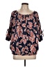 Easel Blue 3/4 Sleeve Blouse Size L - photo 1