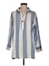 Old Navy Stripes Blue Long Sleeve Button-Down Shirt Size M - photo 1