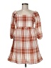 Monteau 100% Polyester Plaid Orange Casual Dress Size M - photo 1