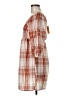 Monteau 100% Polyester Plaid Orange Casual Dress Size M - photo 5