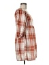 Monteau 100% Polyester Plaid Orange Casual Dress Size M - photo 4