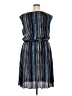 Connected Apparel 100% Polyester Stripes Blue Casual Dress Size 18 - photo 2