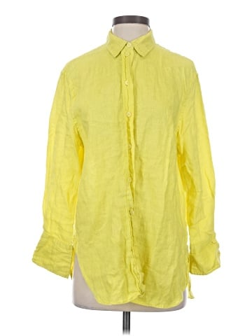 Zara 3/4 Sleeve Button-Down Shirt (view 1)