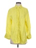 Zara Solid Yellow 3/4 Sleeve Button-Down Shirt Size XS - photo 1