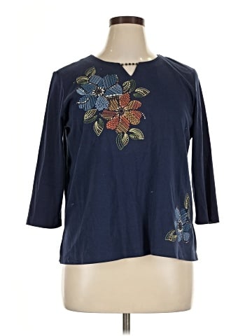 Alfred Dunner 3/4 Sleeve T-Shirt (view 1)