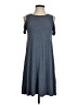 Paraphrase Solid Gray Casual Dress Size XS - photo 1