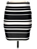 Iz Byer Stripes Black Casual Skirt Size M - photo 1