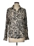 Bella Dahl 100% Rayon Animal Print Ivory Long Sleeve Blouse Size L - photo 1