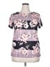 Emery Rose Purple Short Sleeve Top Size XXL - photo 1