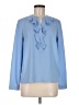 Talbots 100% Polyester Blue Long Sleeve Blouse Size 6 - photo 1