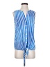 Tommy Bahama 100% Silk Stripes Blue Sleeveless Silk Top Size XXS - photo 1